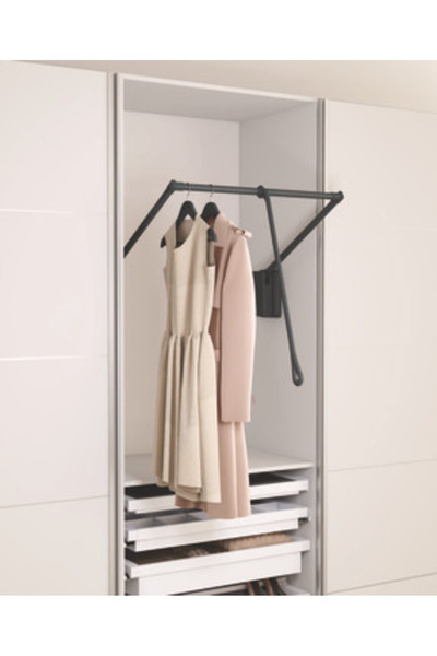 Hafele Gardırop Asansörü, HÄFELE DRESS LINE, 10kg Antrasit, 800-1150mm