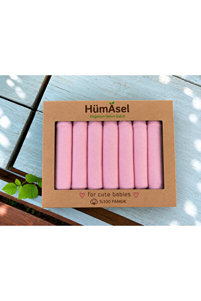 Hümasel مجموعة من 7 مناديل مبللة لتنظيف فم الأطفال - 100% قطن