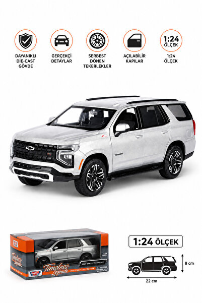 craftivio 1:24 Chevrolet Chevy Tahoe Z71 2025 Silver Diecast Metal Model Car
