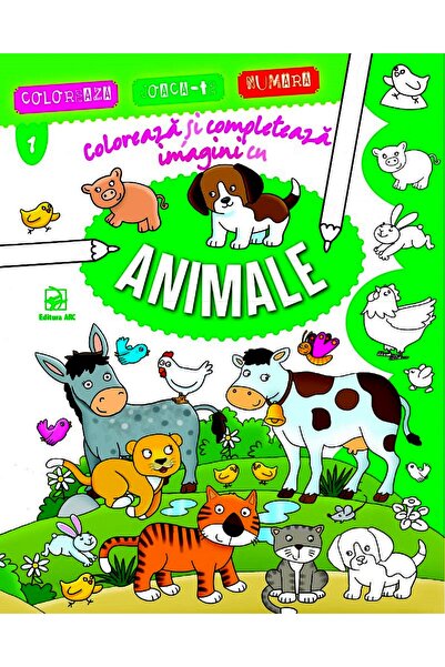 Arc Coloreaza si completeaza imagini cu animale