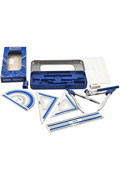 MAXİ IQ Mathematical Geometry Instrument Box – 10 Piece Set