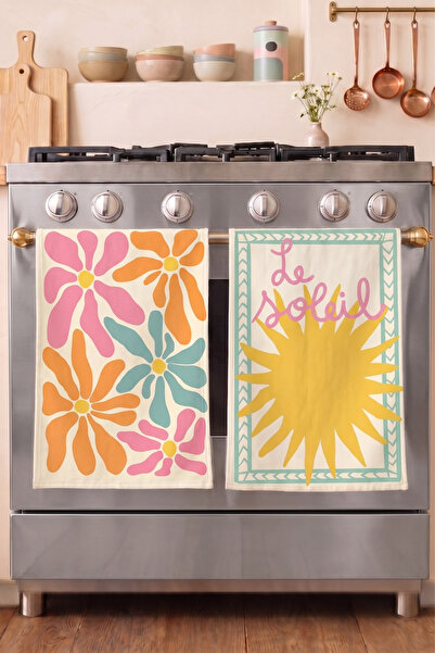 ecemre beach towel Patterned (Printed) Kitchen Towels (Set of 2) |   30×50 cm