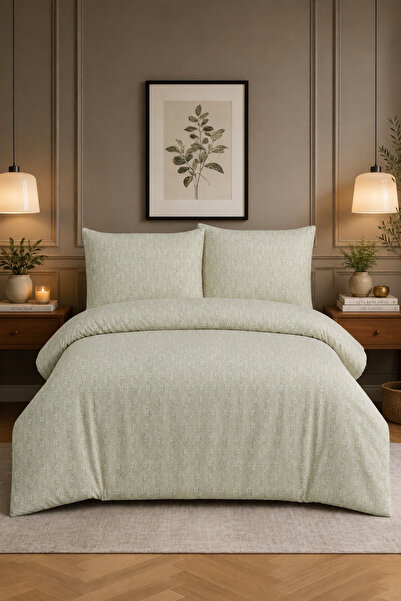 Menderes Home Cotton Collection Blume Flanel Set de husă de pilotă simplă 160...