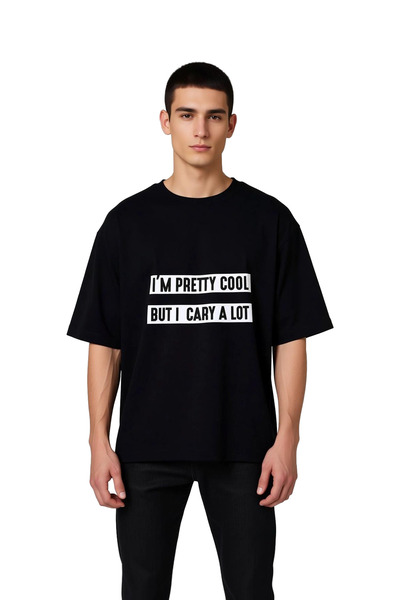 PayBuy Men's Oversize Humorous Printed T-Shirt Cool Character Carrying Respon...
