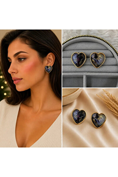 Bozhi Heart Earrings Steel Minimal Elegance