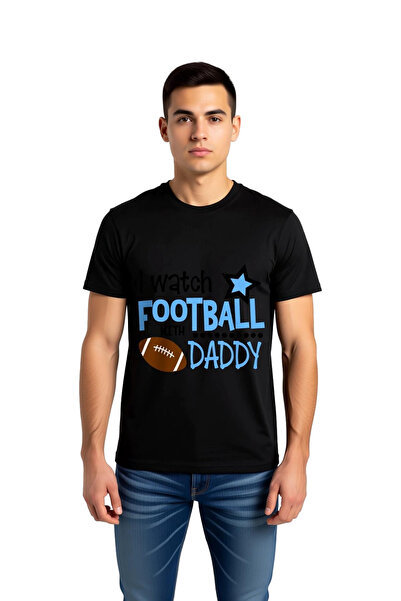 PayBuy Football I Watch with My Dad Printed Men's T-Shirt