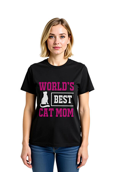 PayBuy Γυναικείο μπλουζάκι με στάμπα Cat Love με την επιγραφή "Η καλύτερη μαμ...