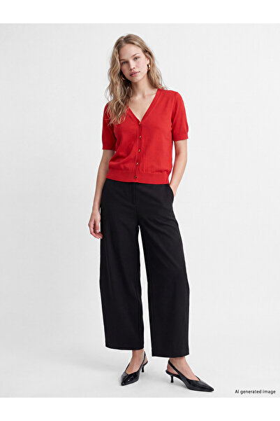 LC Waikiki Black High Waist Wide Leg Women's Balloon Pants