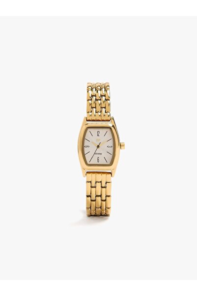 PARFOIS Kadın Paslanmaz Çelik Kordonlu Dikdörtgen Saat