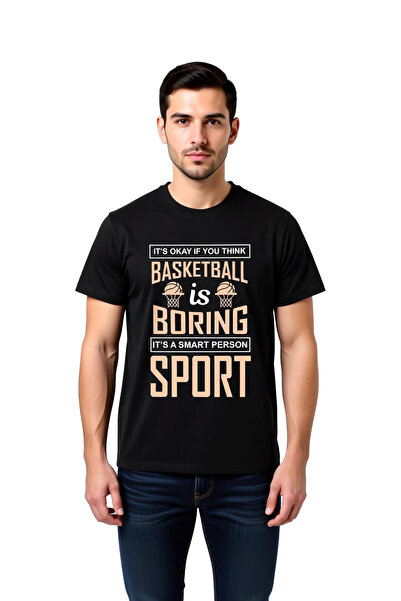 PayBuy Men's Basketball Sports Printed T-Shirt Humorous Design Smart Athlete ...