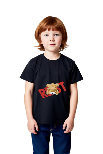 PayBuy Children's Rest Theme Graphic Printed Short Sleeve T-Shirt 100% Cotton...