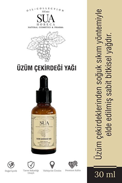 Üzüm Çekirdeği Yağı Soğuk Sıkım %100 Saf Doğal Katkısız 30 ml