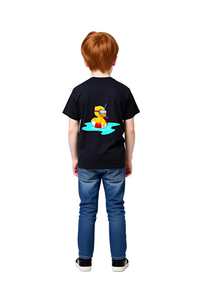 PayBuy Children's T-Shirt Snorkeling Duck Printed Short Sleeve Round Neck Rel...