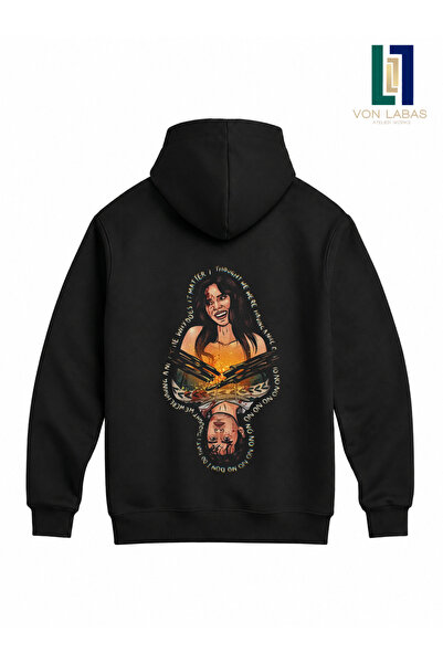 Grafftee Clothing Hanorac din bumbac cu glugă, imprimat cu Obsession, de înal...