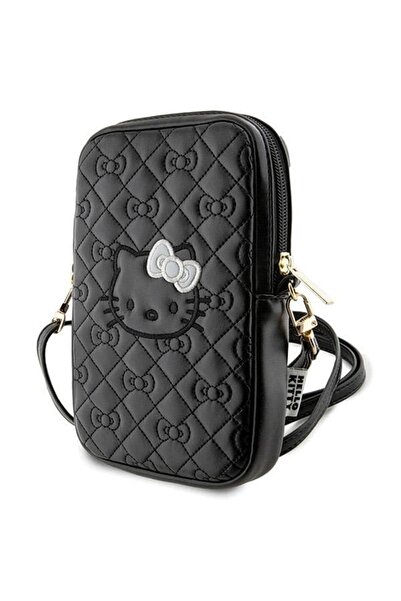 Hello Kitty Τσάντα HKPBPEKHBPK μαύρη καπιτονέ με λουράκι με φιόγκους