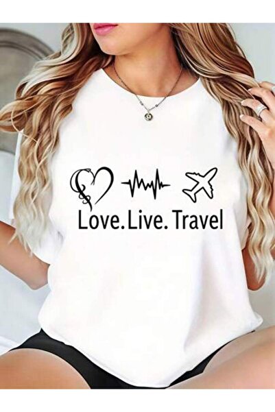 LİNA06 Summer Outfit Women, Love Live Funny Vintage T-Shirt, Loose And Breath...