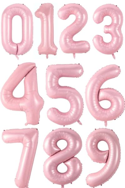 Zanzibar Pembe 76 CM 1 Rakam Büyük Boy Rakam Balon Doğum Günü Yaş Parti Balon...