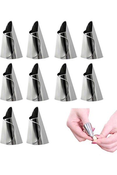 STARSTAR 10 finger cots, cut protection, kitchen safety tool, silver.