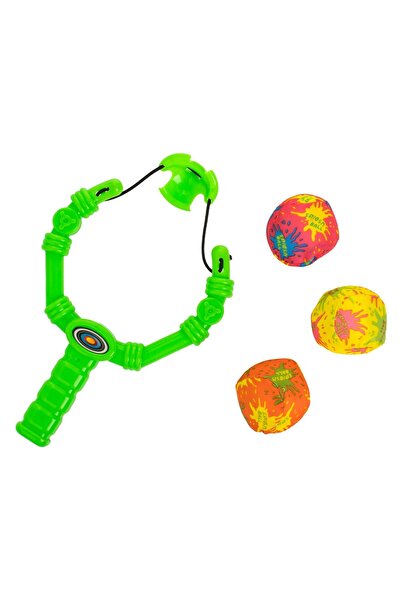 OEM Set de pistoale cu apă verzi cu 3 mingi de spumă colorate Ø5cm