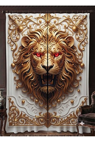 Elmas Dizayn Special Production Brand 240*280 cm Double Wing Background Curta...