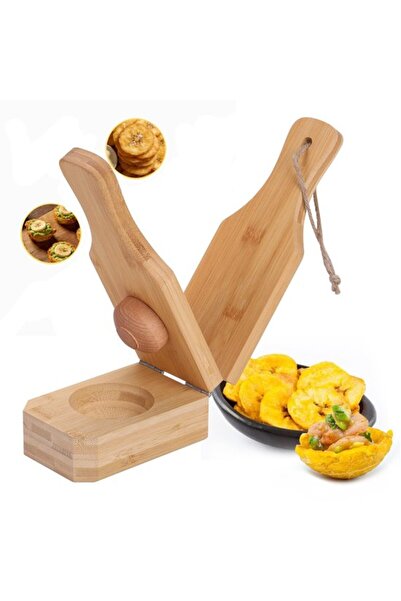 STARSTAR Wooden banana mold, two-in-one molding, easy to clean, brown.