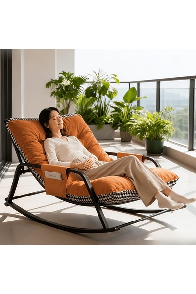 Generic Brand Modern Indoor Rocking Chair with Thick Plush Cushion, Detachabl...