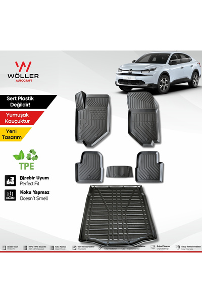 wöller Citroen C4 X Uyumlu Paspas Bagaj Havuzu Set 2022 2026 Arası Uyumlu 3d ...