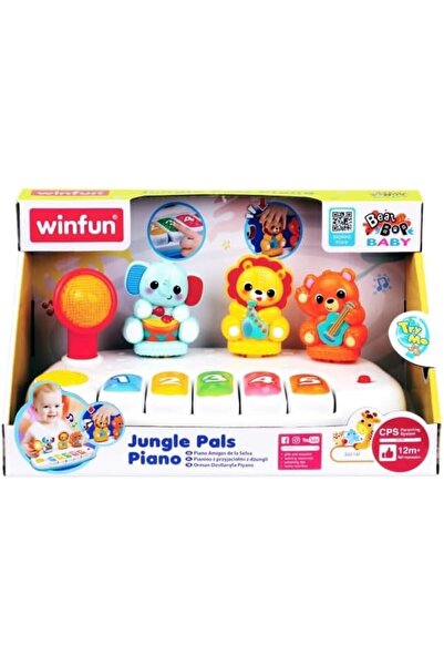 WINFUN لعبة البيانو الموسيقية للأطفال الصغار من جانجل بالز، فرقة حيوانات صغير...
