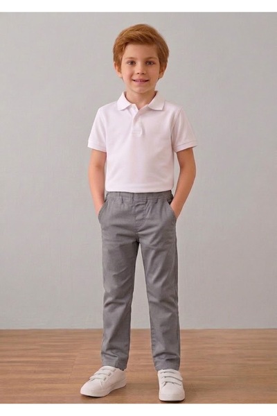 NACAR STORE Unisex elastične rebraste udobne i praktične školske pantalone za...