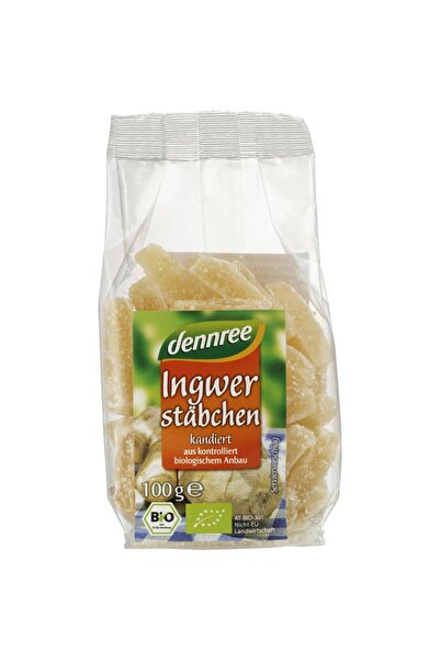 Dennree Ghimbir confiat organic, 100g