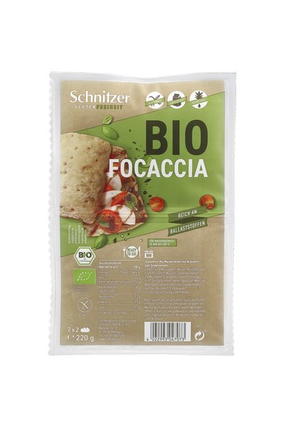 Schnitzer Focaccia bio fără gluten, 220g