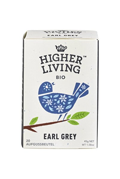 HIGHER LIVING Ceai negru Earl Grey 20 pliculețe bio, 45g