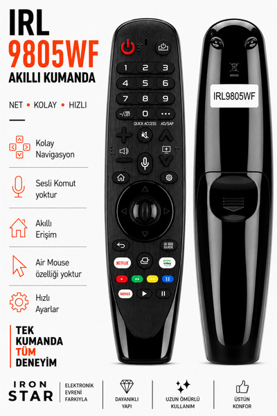 LG Akıllı TV kumandası / Universal akıllı kumanda / Smart TV kumandası / tele...