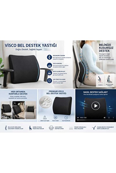 Visco Ortopedik Bel Destek Yatığı - Omurga Destek Yastığo