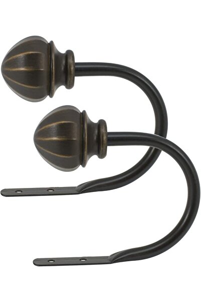 Decopolitan Facet Ball Curtain Holdback Pair, Vintage Bronze