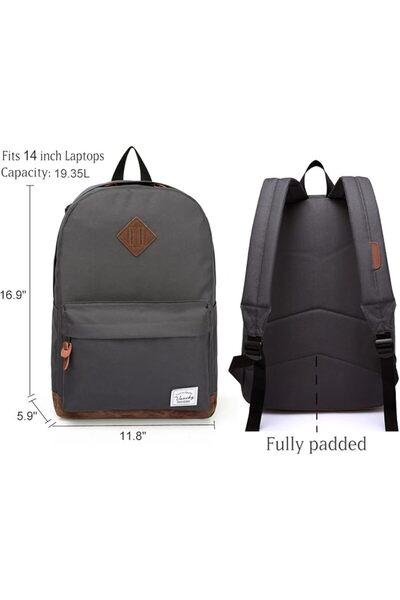 VASCHY Backpack for Men Women, Classic Water-resistant Lightweight Backpack f...