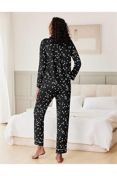 Ekouaer Pajamas Women's Long Sleeve Sleepwear Soft Button Down Loungewear Pjs...