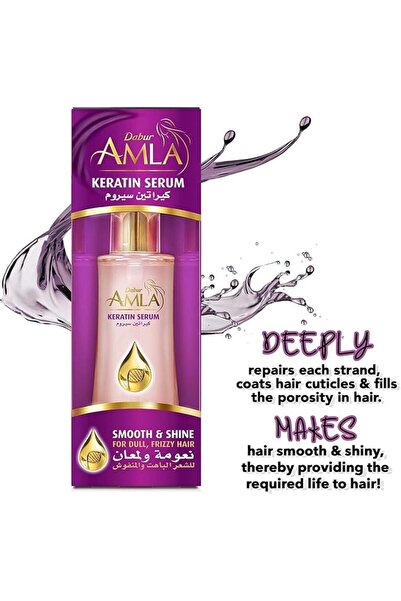 Dabur Amla Smooth & Shine Keratin Serum 50ml | Anti Frizz, Repair Treatment, ...