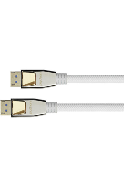 python ticaret Καλώδιο Python DisplayPort αρσενικό - 3μ Λευκό (DP20-PY030W)