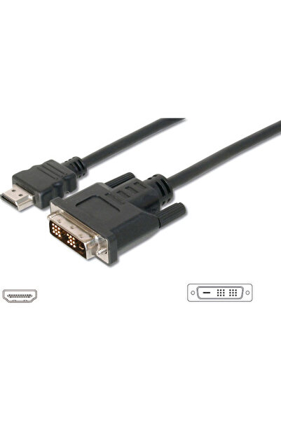 Digitus AK-330300-020-S 2μ Καλώδιο DVI-D αρσενικό σε HDMI αρσενικό Μαύρο (AK-...