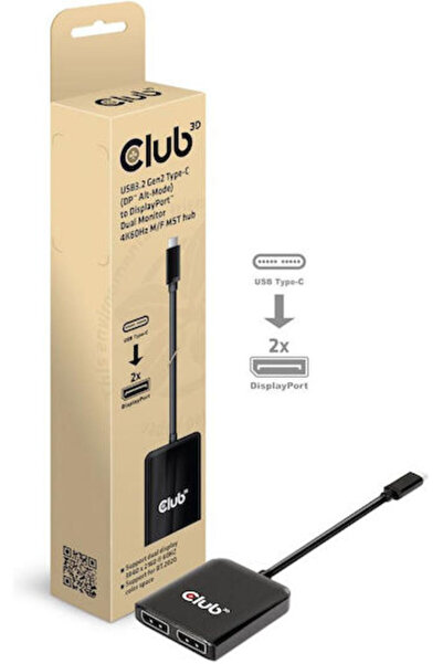 Other Μετατροπέας Club3D USB-C αρσενικό σε DisplayPort 2x θηλυκό 1 τεμάχιο CS...
