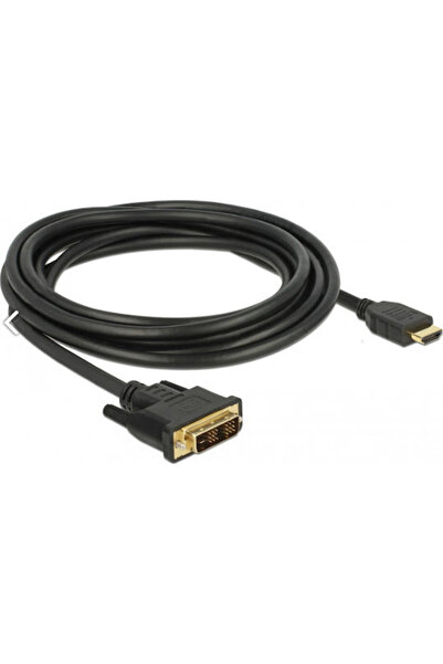 DELOCK Καλώδιο DVI-D αρσενικό σε HDMI αρσενικό, 3μ, Μαύρο (85585)