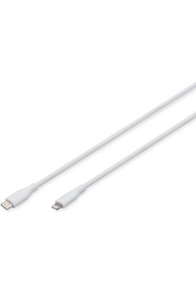 Digitus Καλώδιο USB-C σε Lightning 60W Λευκό 1μ (AK-600110-010-W)