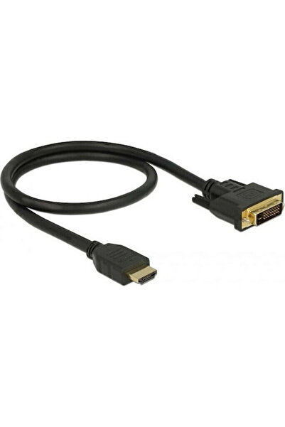 DELOCK Καλώδιο DVI-I αρσενικό σε HDMI αρσενικό, 0,5μ, Μαύρο (85651)
