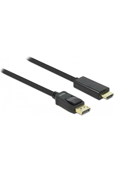 DELOCK Καλώδιο DisplayPort αρσενικό - HDMI αρσενικό 2μ Μαύρο (82587)