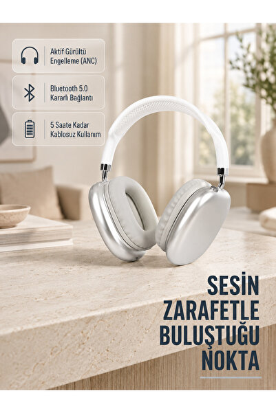 Lisinya Bluetooth 5.0 Kulak Üstü Kulaklık – Uzamsal Ses, Gürültü Engelleme, E...