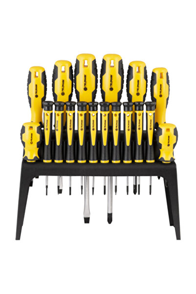 Fieldmann 18-Piece Screwdriver Set with Wall-Mount Holder