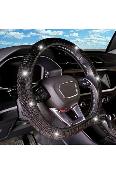 LoyaForba Car Bling Rhinestones Steering Wheel Cover with Sparkling Crystal D...