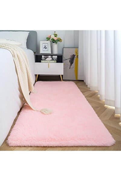 ISEAU Fluffy Runner Rug for Bedroom Plush Area Rugs, Shag Carpet with Rubber ...