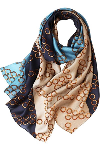 GENERAL Fashion Scarves 100% Satin Silk Scarf Long Lightweight Sunscreen Shaw...